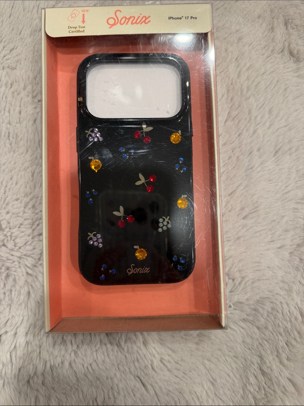iPhone 17 Pro Floral Jewel Case with Multicolor Accents black sonix brand